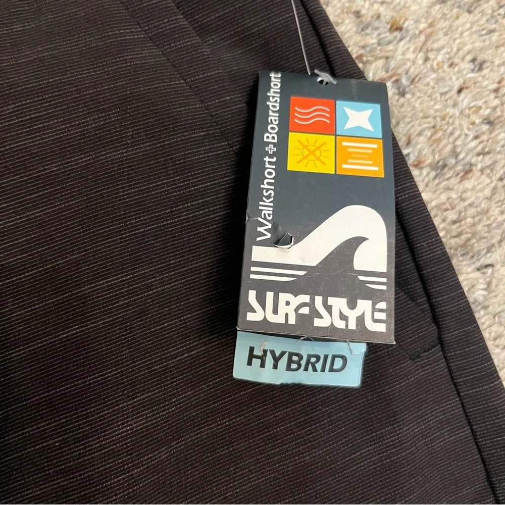 Surf Style Shorts Black Tone Size 38 NWT - Picture 4 of 9
